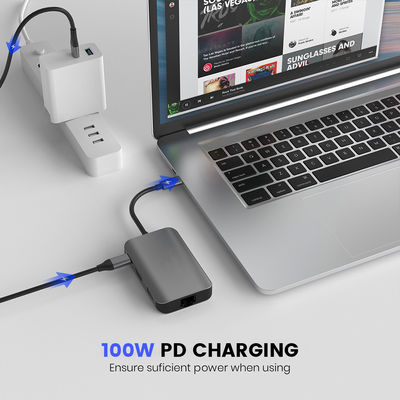 Plastic 4 Port USB 3.0 Hub Driver , USB Type C Hub With Ethernet Adapter